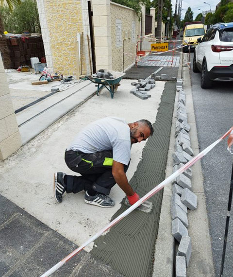 Pose de carrelage exterieur à Montfermeil en Seine Saint Denis 93